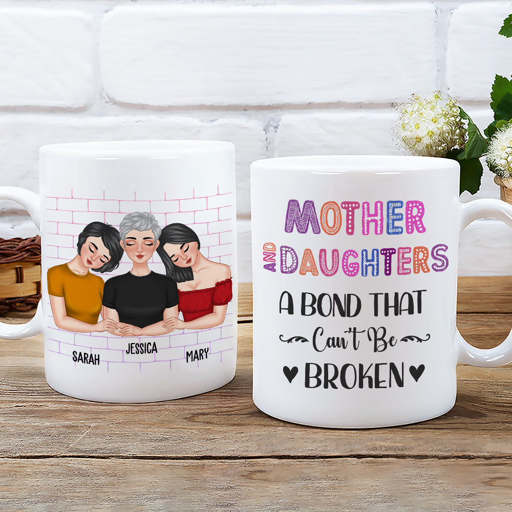 Mother And Daughters Forever Love - Personalized Custom Coffee Mug
