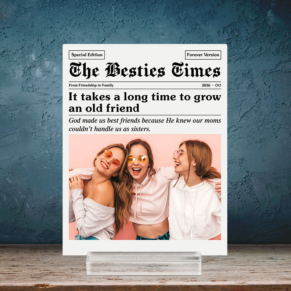 The Best Friend Forever Times - Personalized Custom Acrylic Plaque With Base