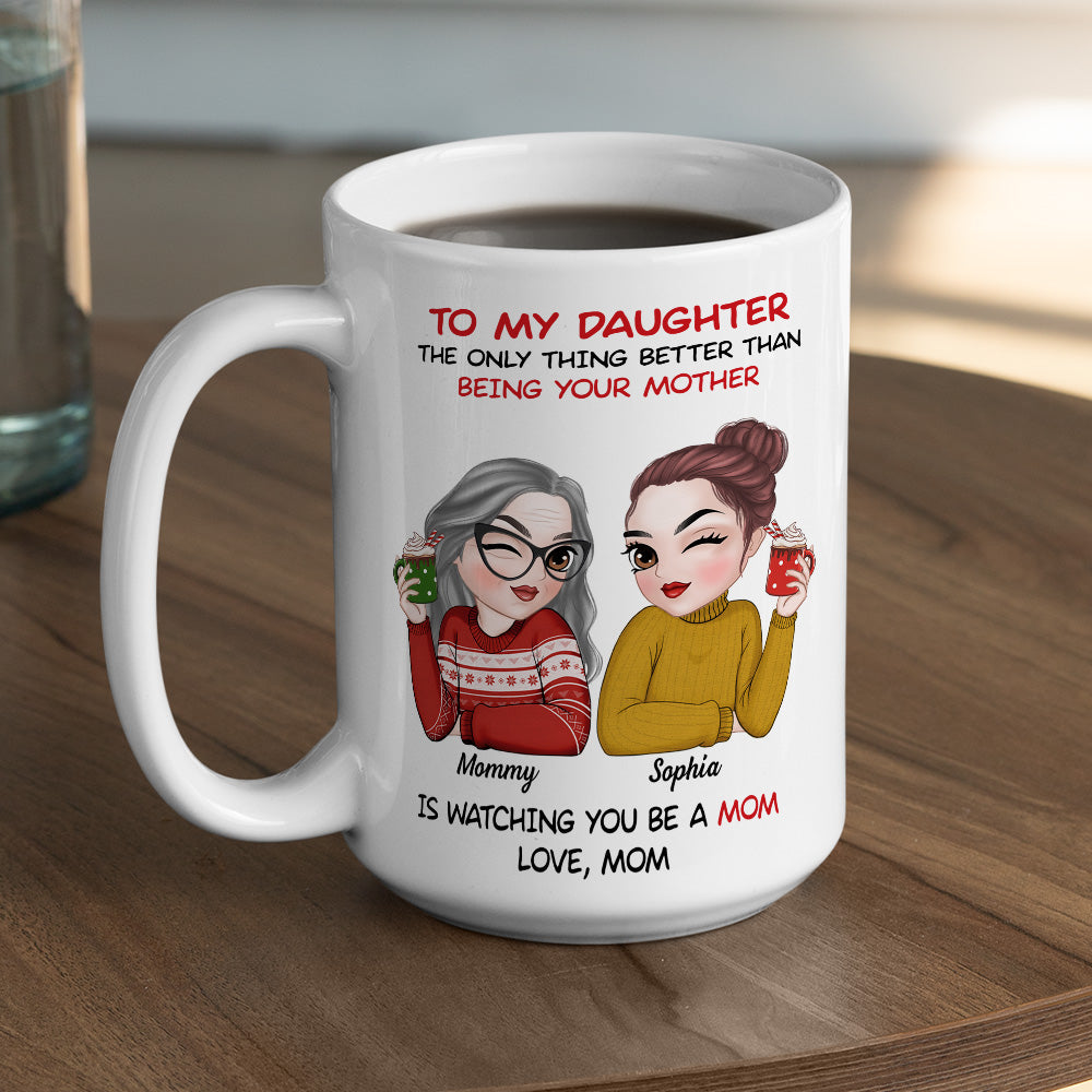 To My Daughter Merry Christmas - Personalized Custom Coffee Mug