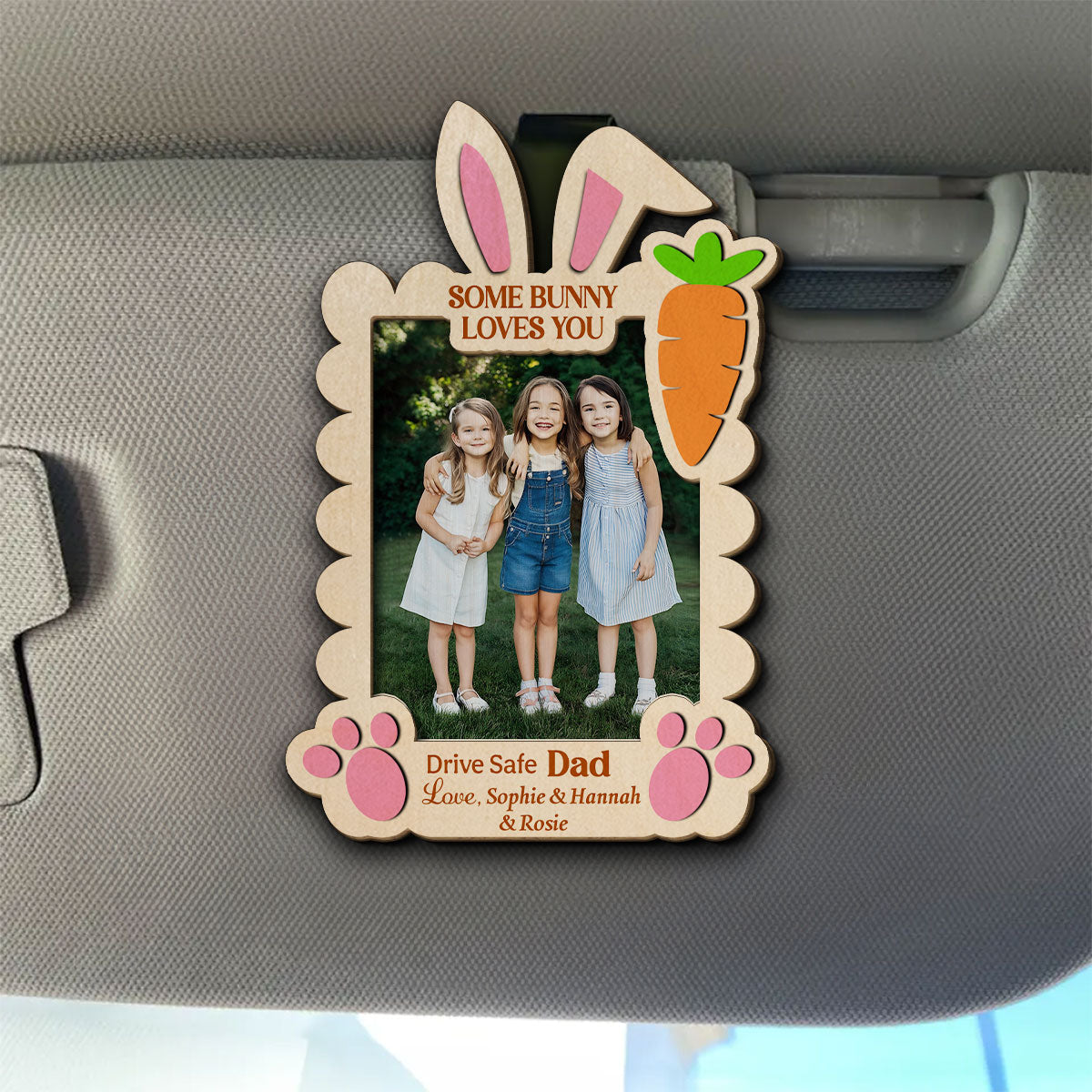Some Bunny Loves You  - Personalized Custom Car Visor Clip