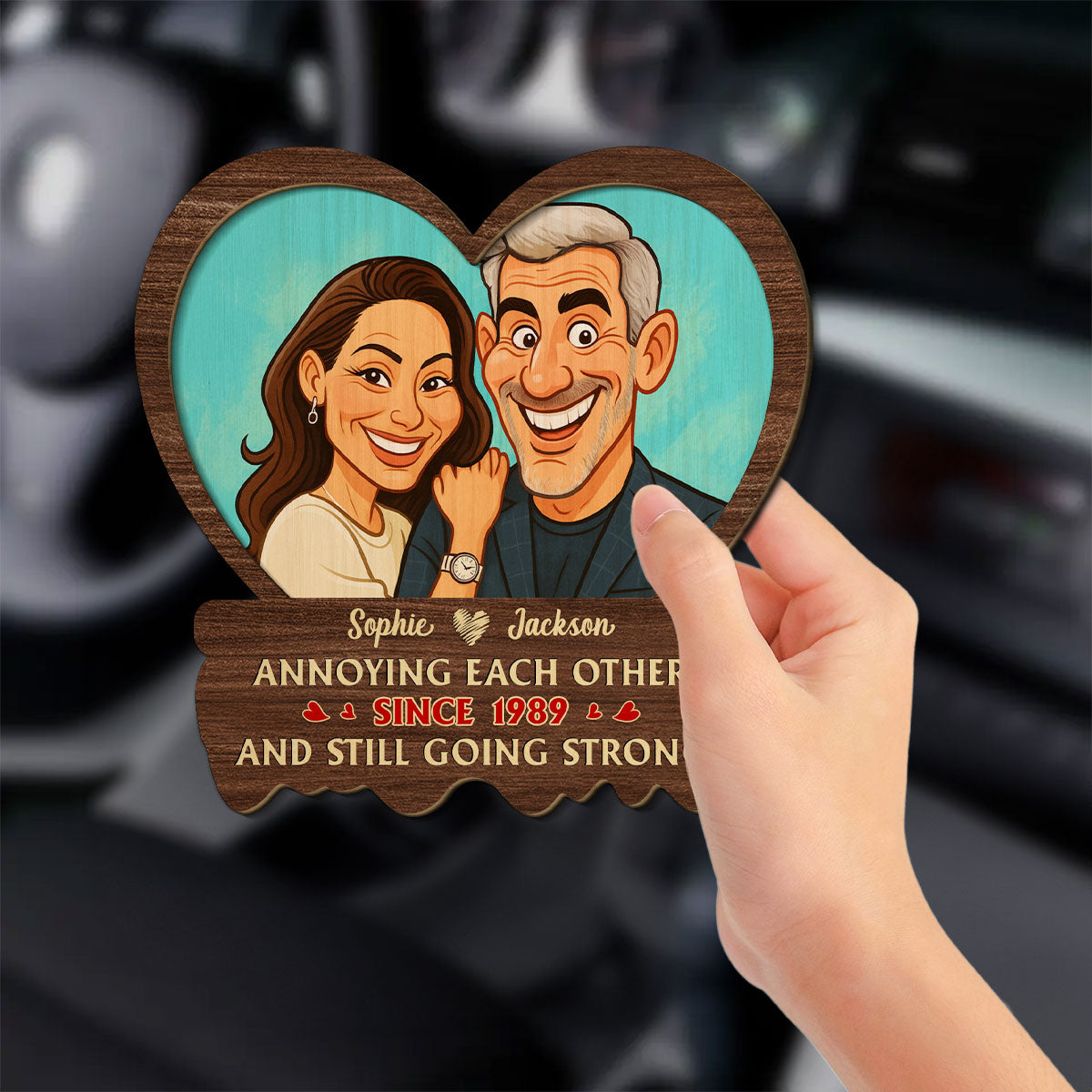 Husband And Wife Still Going Strong - Personalized Custom Car Visor Clip