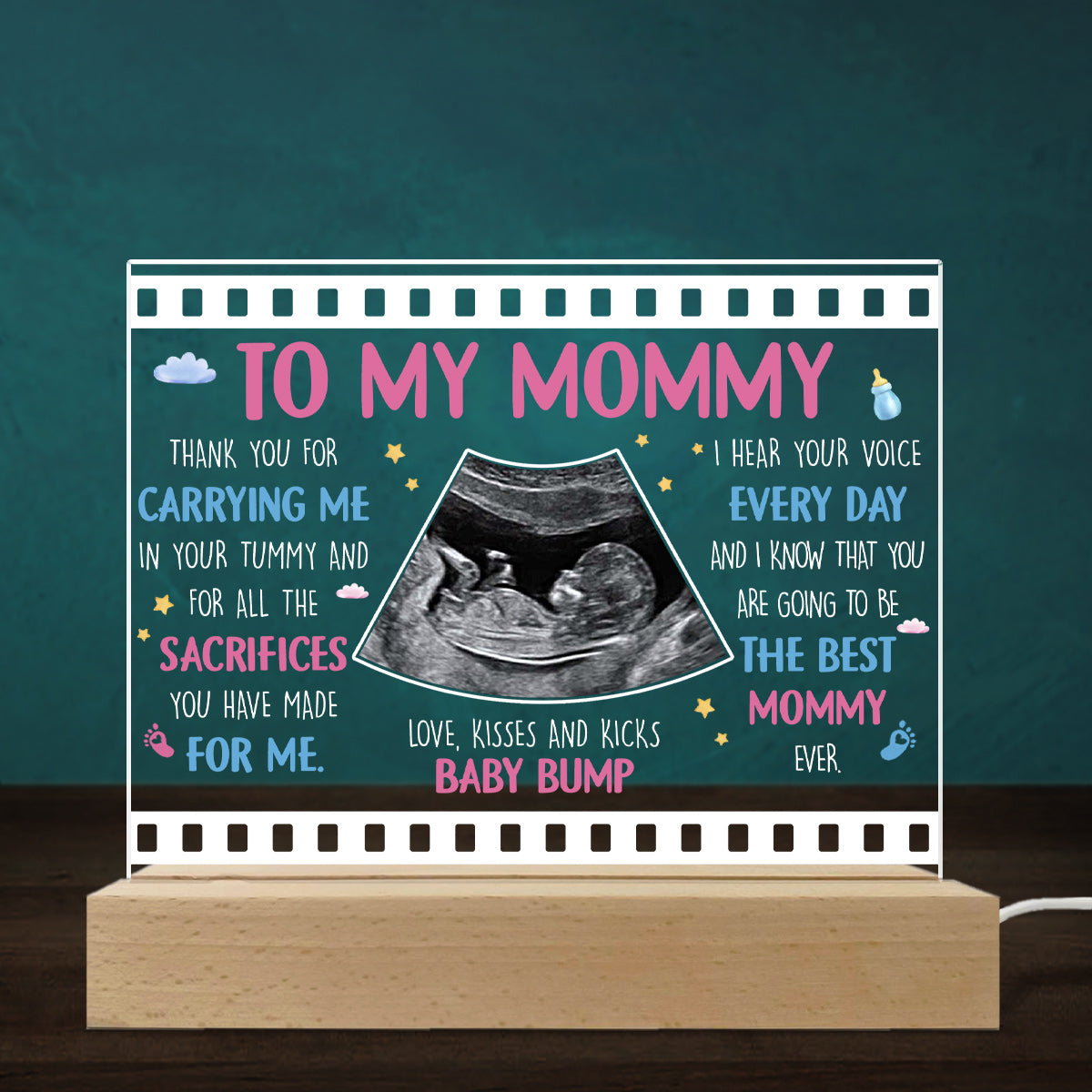 Custom Photo Thank You For Carrying Me - Personalized Custom LED Light