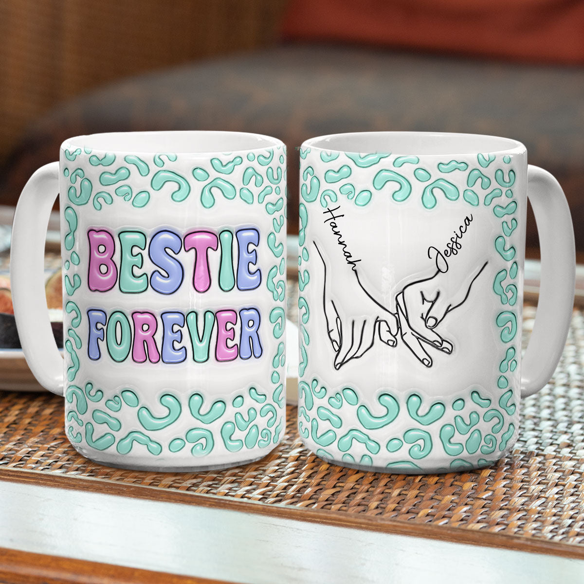 Bestie Forever - Personalized Custom 3D Inflated Effect Mug