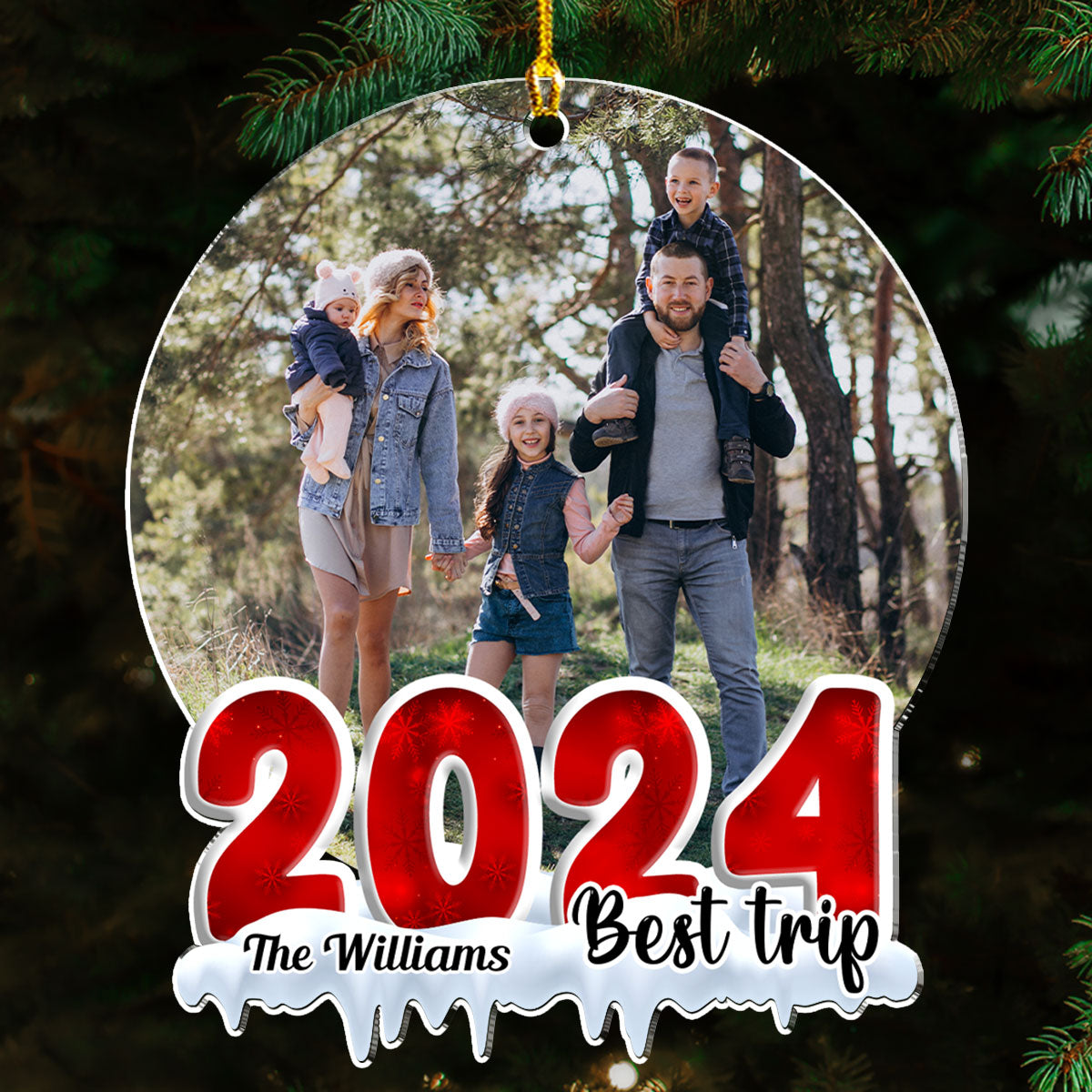 Best Trip 2024 - Personalized Custom Acrylic Ornament