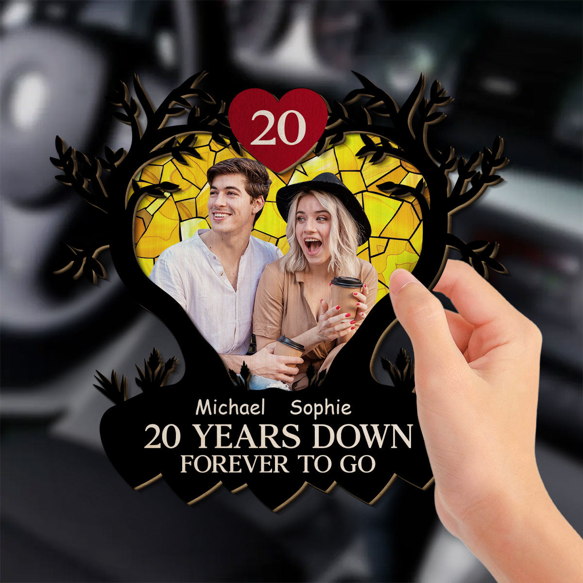 Many Years Down Forever To Go - Personalized Custom Car Visor Clip