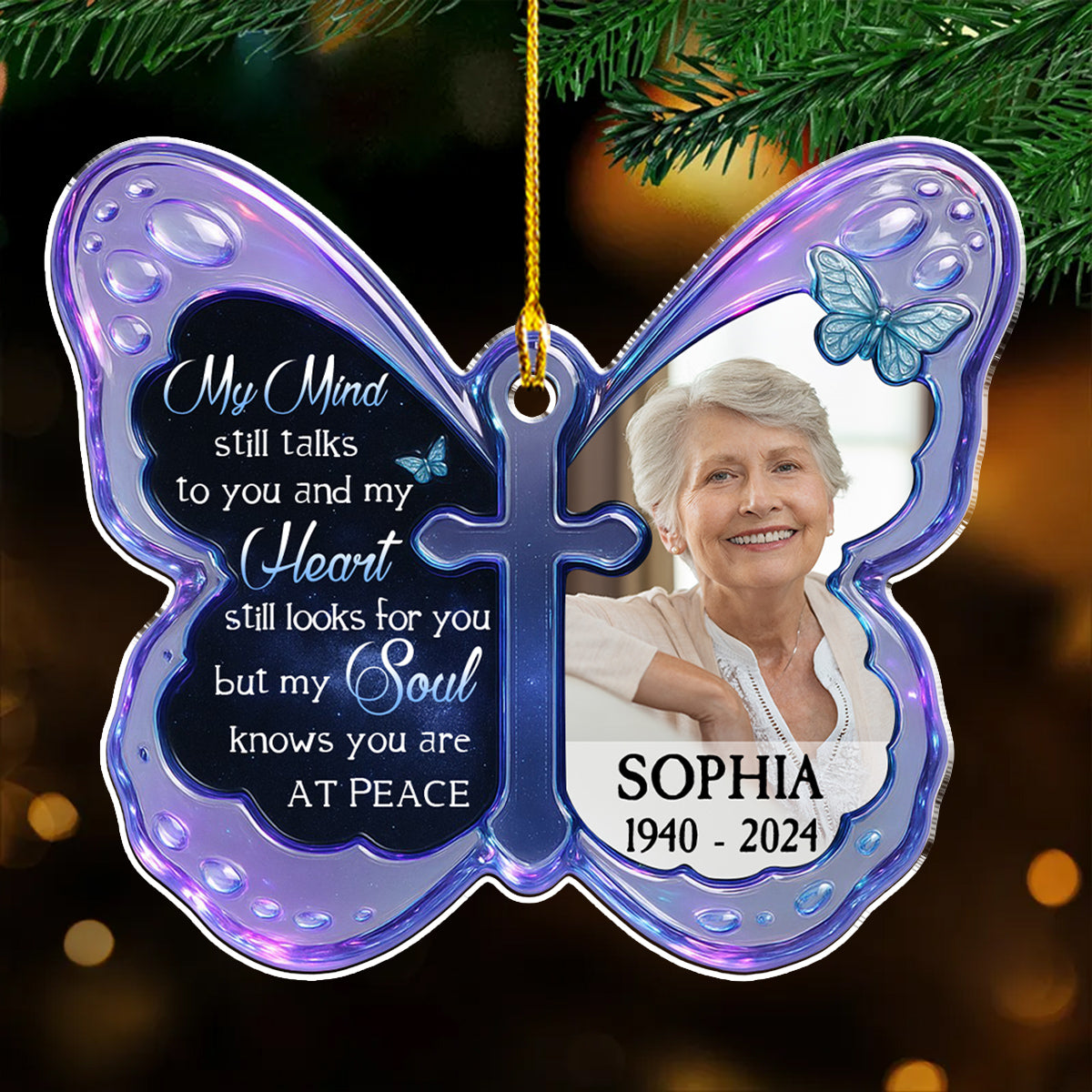 At Peace - Personalized Custom Acrylic Ornament