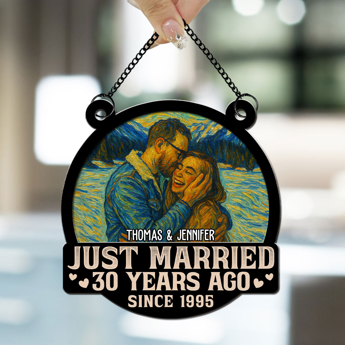 Forever Love Couple - Personalized Custom Suncatcher