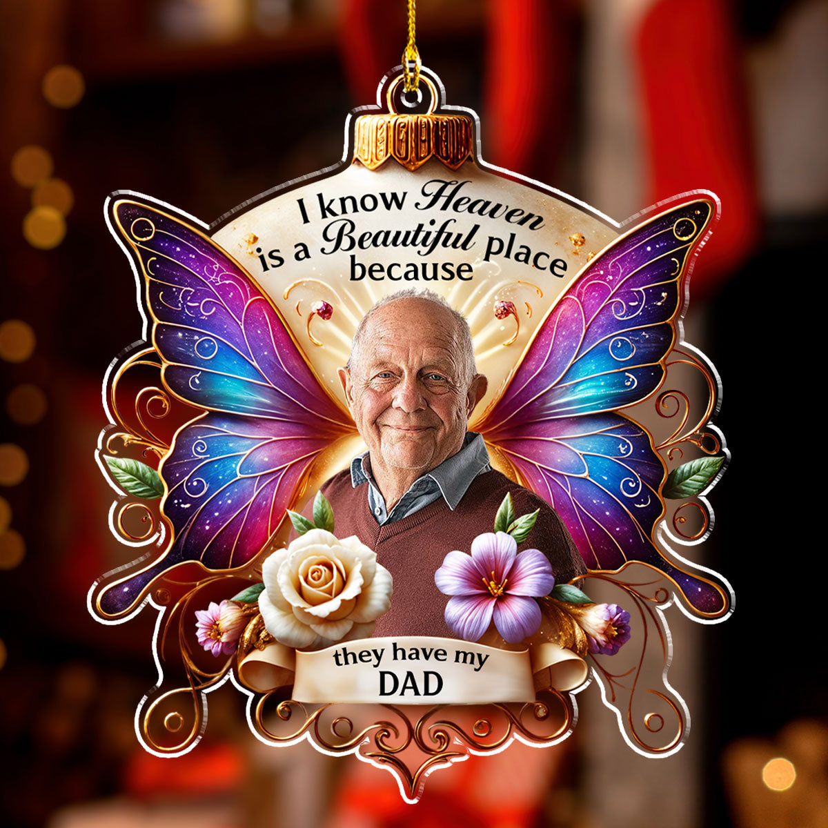 I Know Heaven Is A Beautiful - Personalized Custom Acrylic Ornament