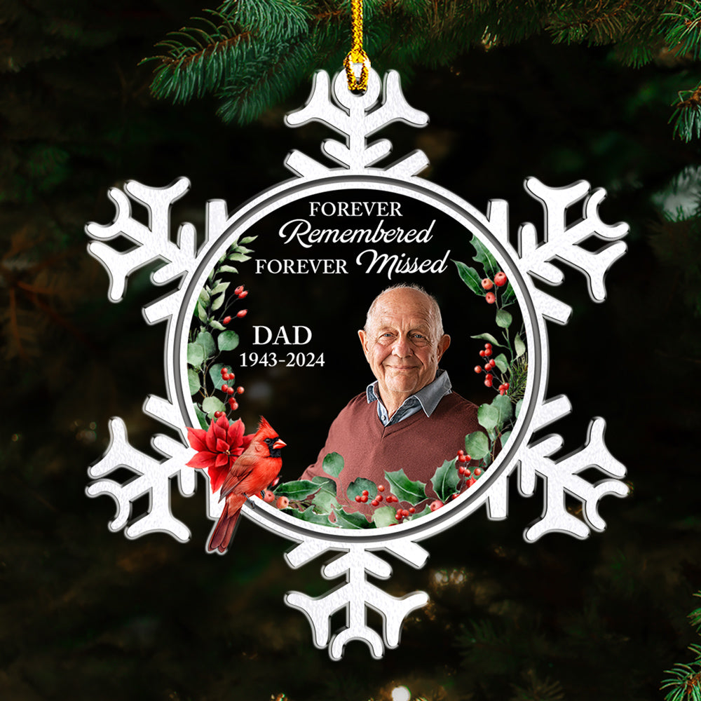Forever Remembered Forever Missed - Personalized Custom Acrylic Ornament