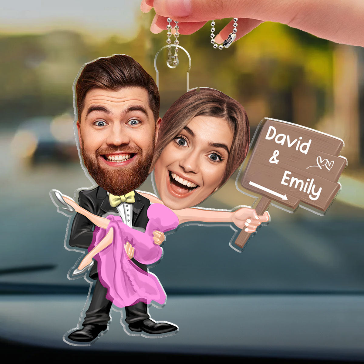 Forever With You - Personalized Custom Car Ornament