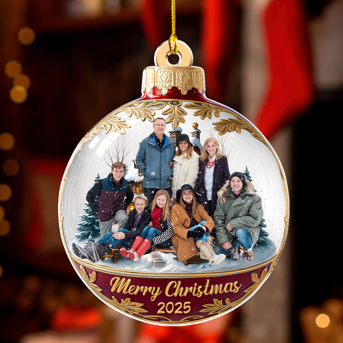 Our Family Photo - Personalized Custom Acrylic Ornament