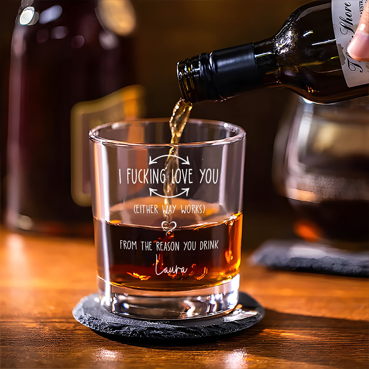 Thank You For The Wonderful Moments - Personalized Custom Whiskey Glass