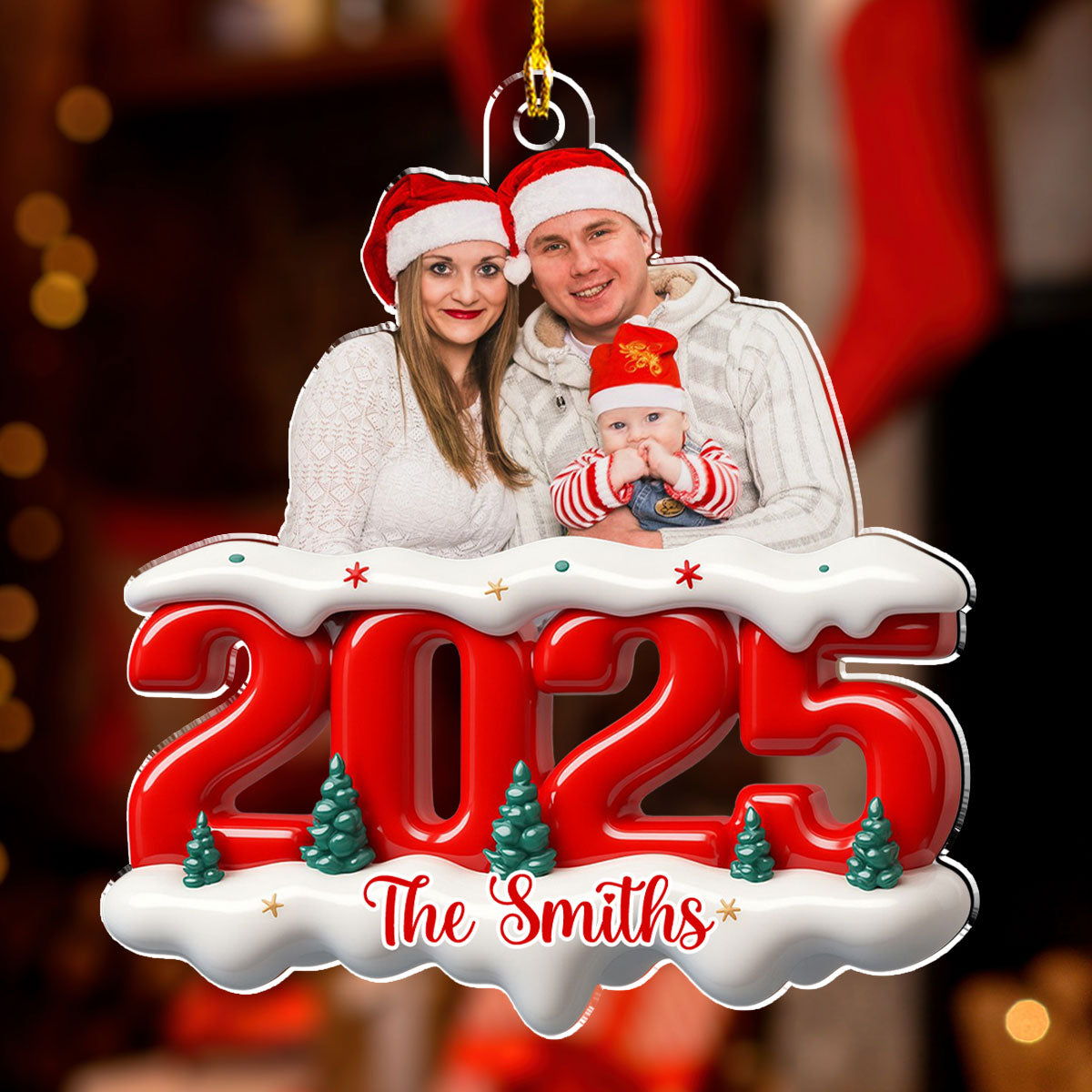 Us Forever Now - Personalized Custom 3D Effect Acrylic Ornament