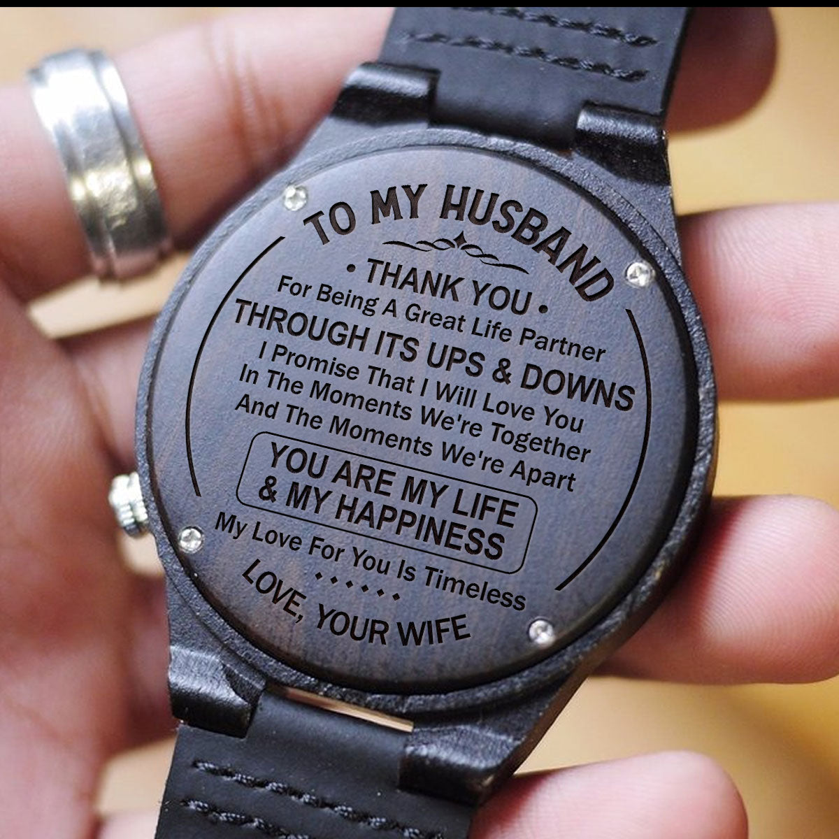 My Love For You Is Timeless - Personalized Custom Wood Watch