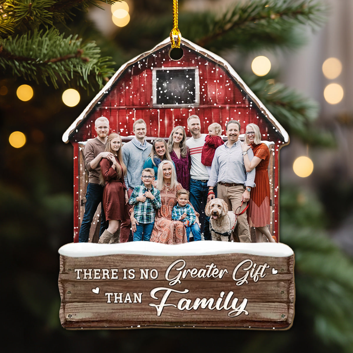 Enjoy The Christmas Season Together - Personalized Custom Wood Ornament