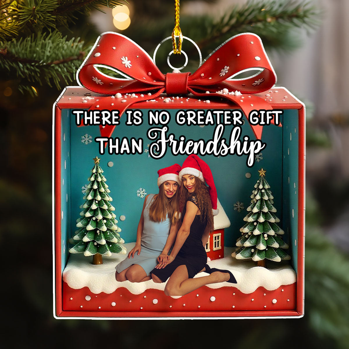 Our Friendship Photo - Personalized Custom Acrylic Ornament