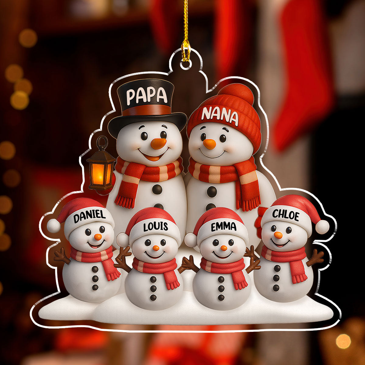 Love From Grandparents - Personalized Custom Acrylic Ornament