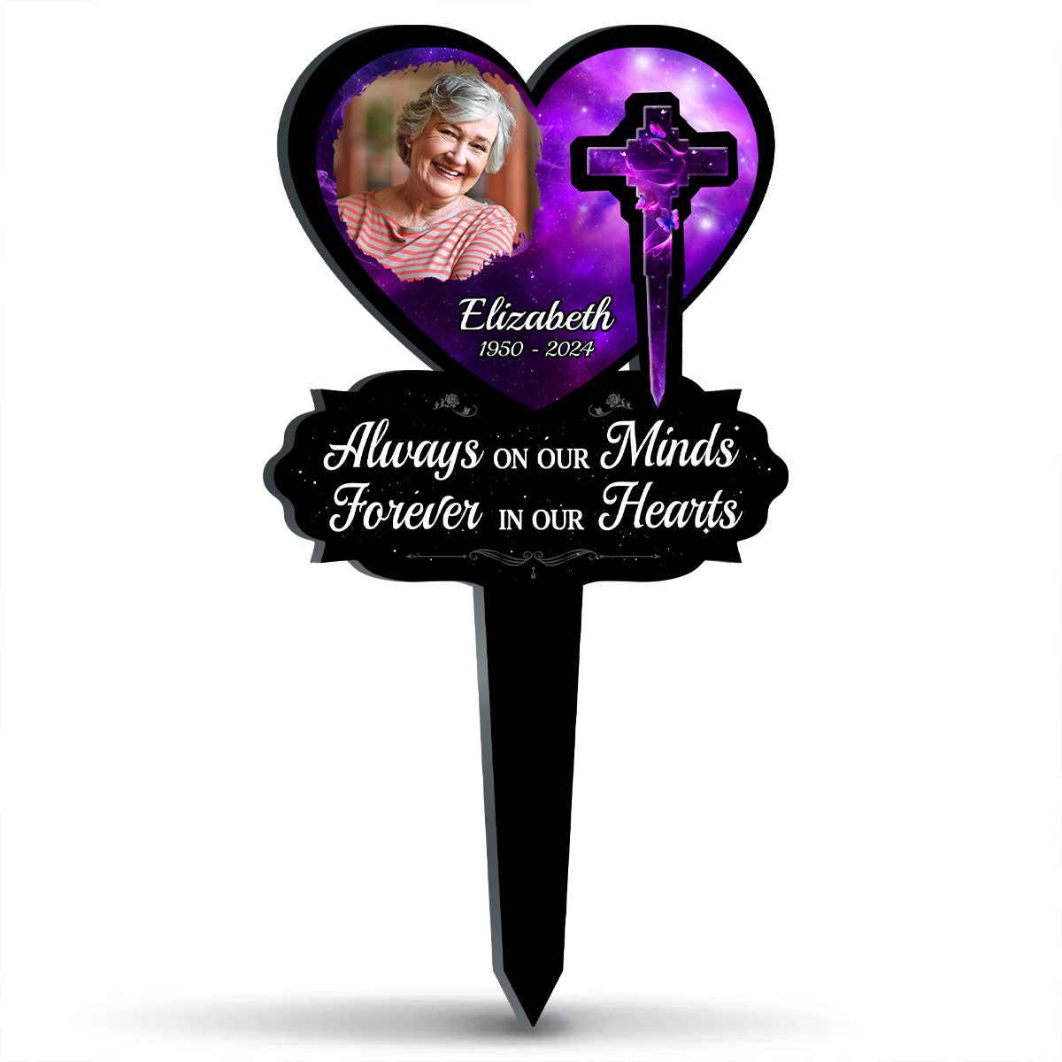 Forever In Our Hearts - Personalized Custom Acrylic Garden Stake