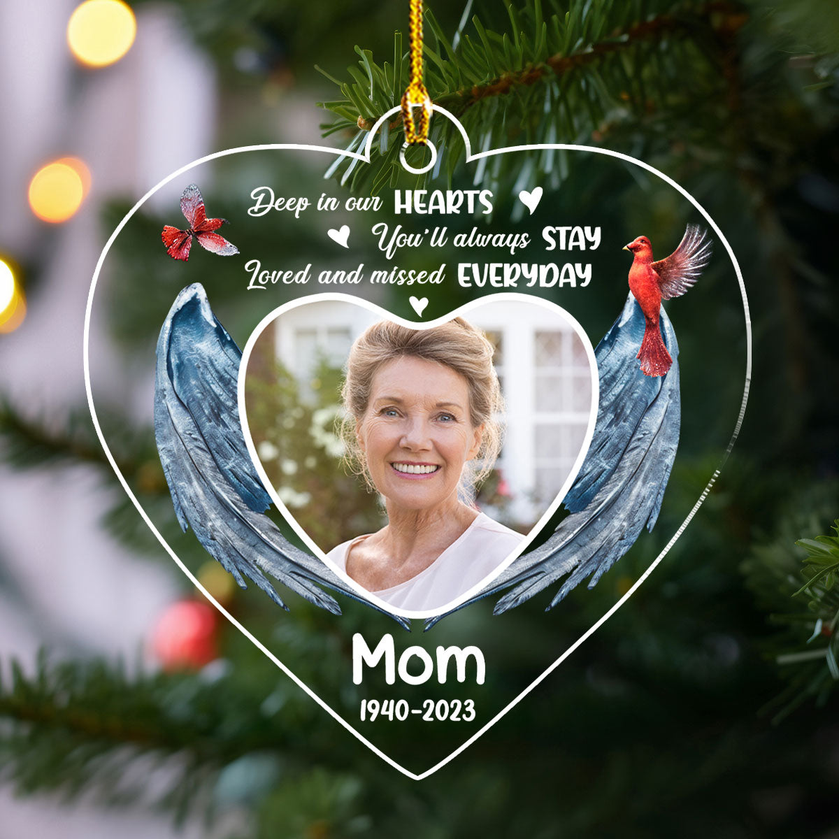 Loved And Missed Everyday - Personalized Custom Acrylic Ornament