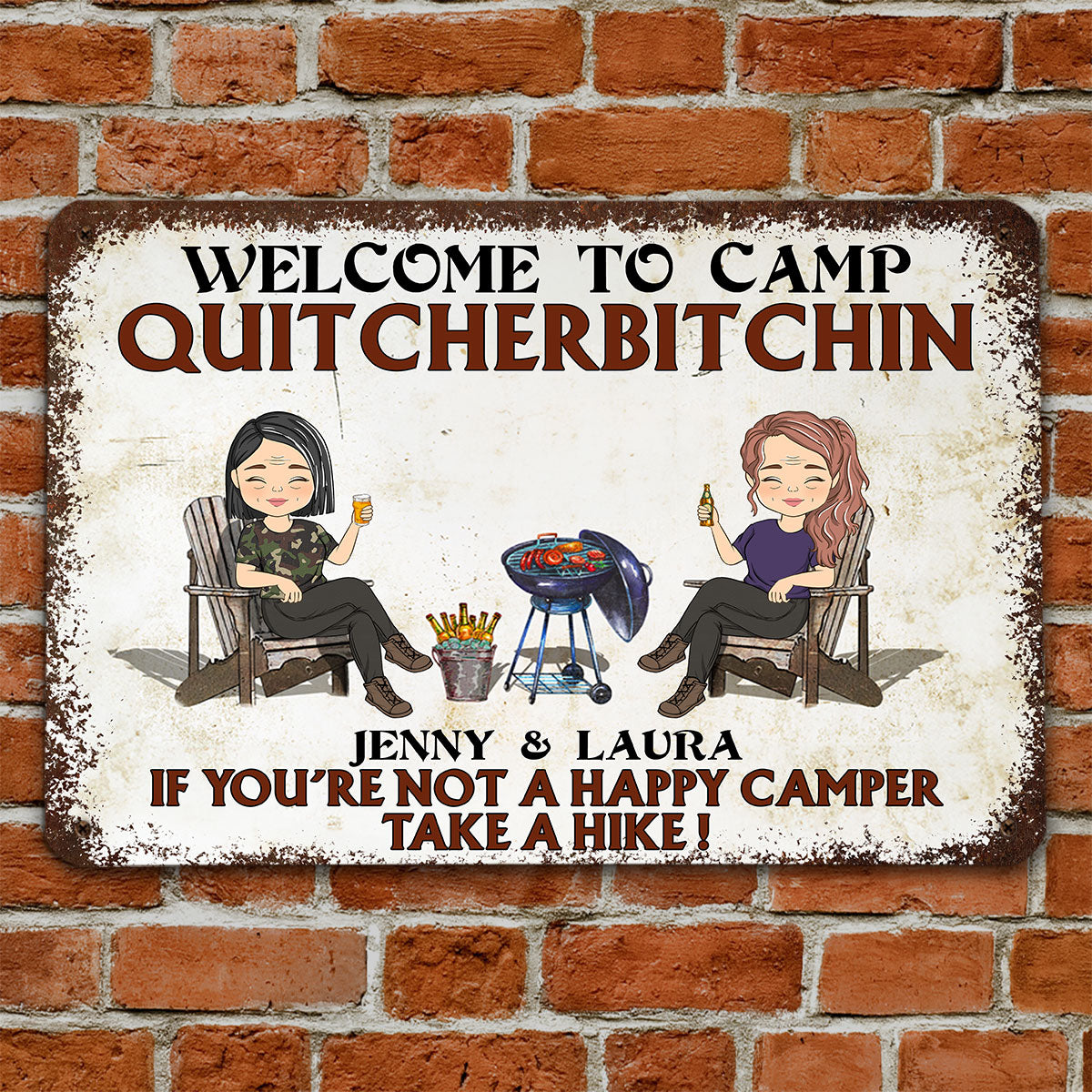 Relax And Chill - Personalized Custom Metal Sign