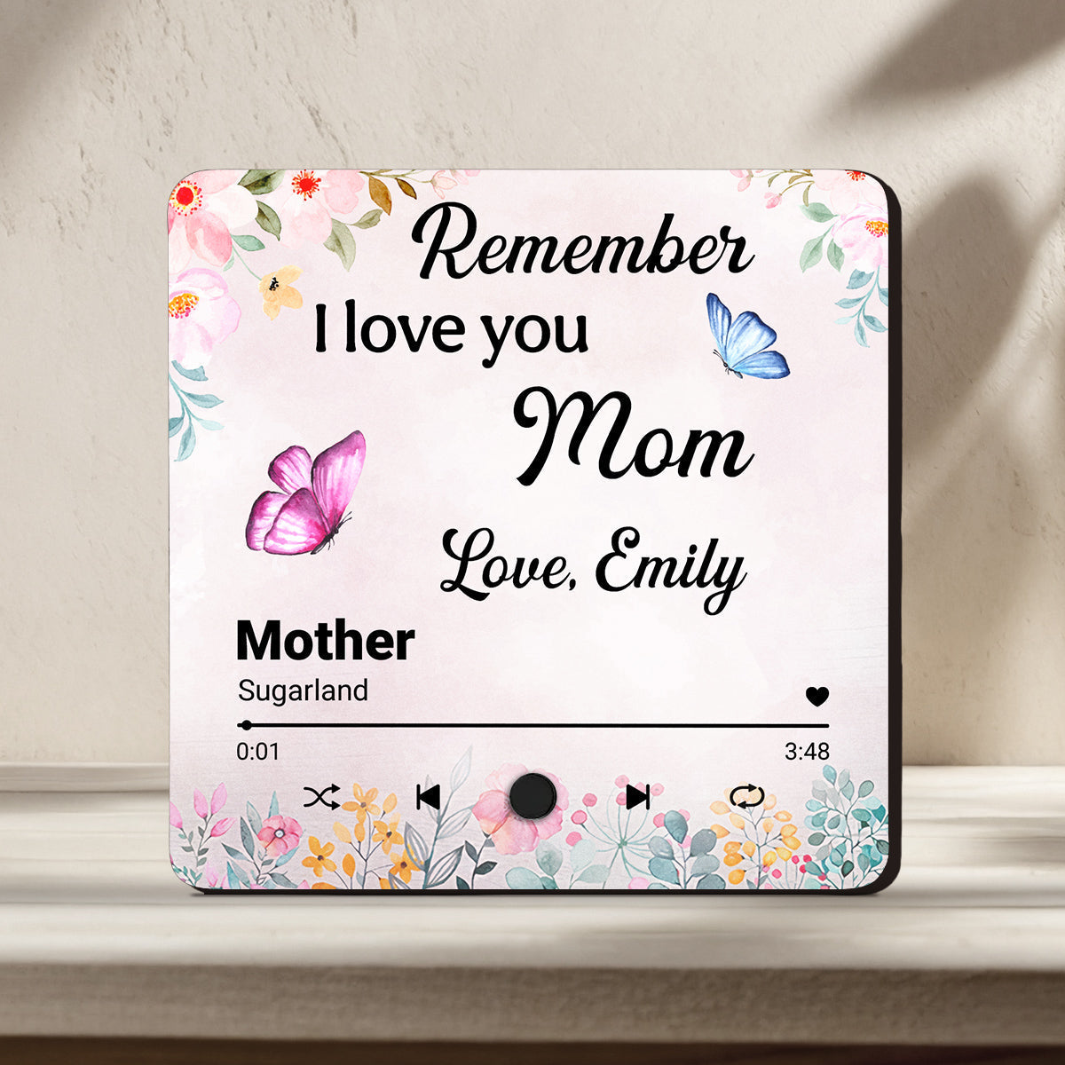 Remember I Love You Mom - Personalized Custom Music Fridge Magnet