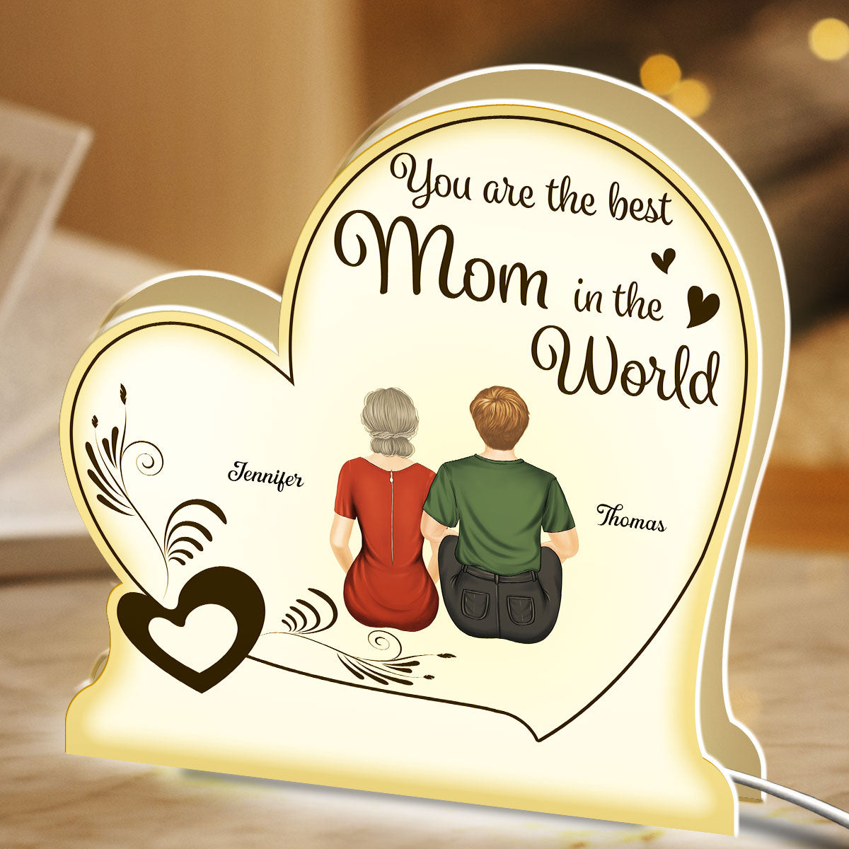 You Are The Best Mom In The World - Personalized Custom Light Box