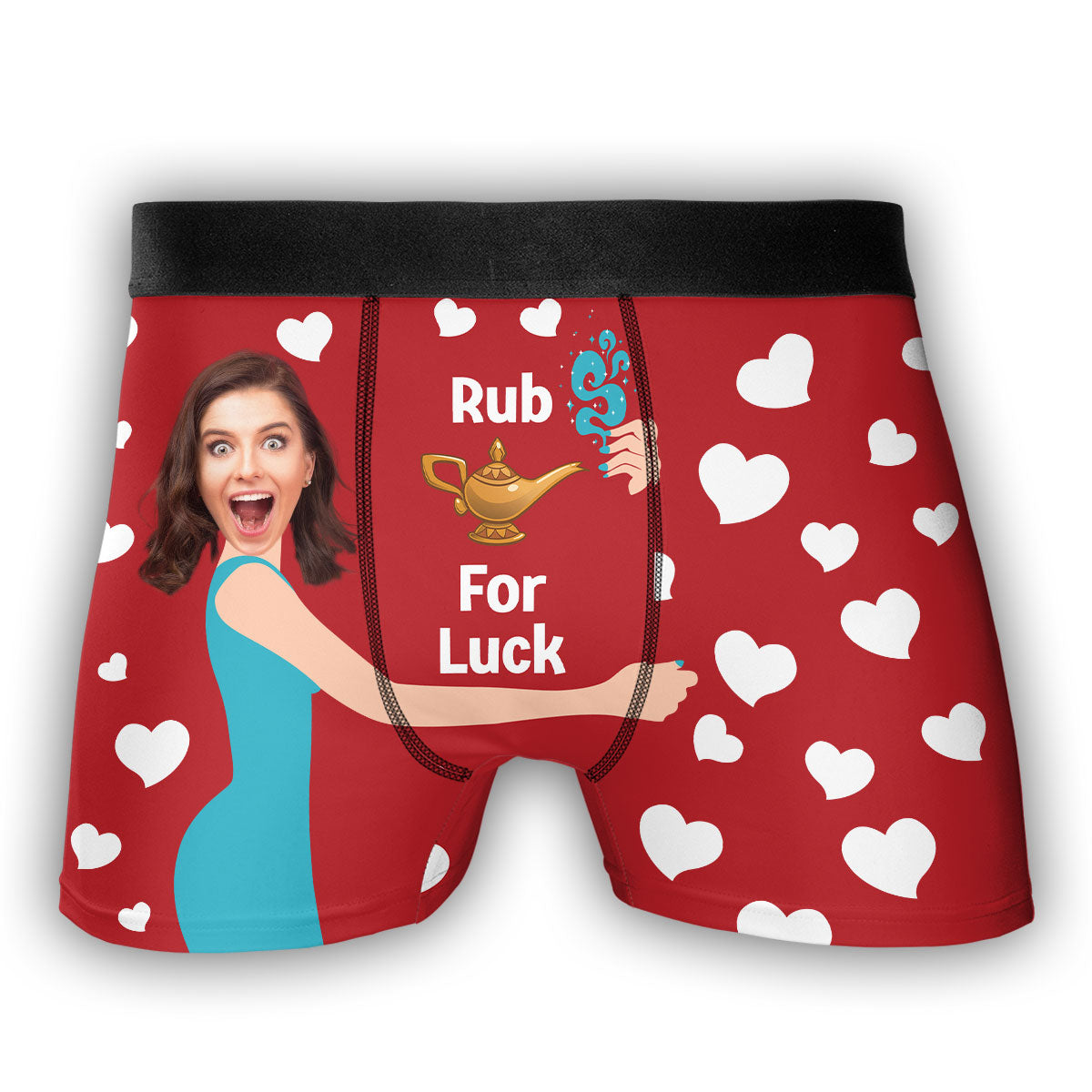Rub For Luck - Personalized Photo Men's Boxer Briefs