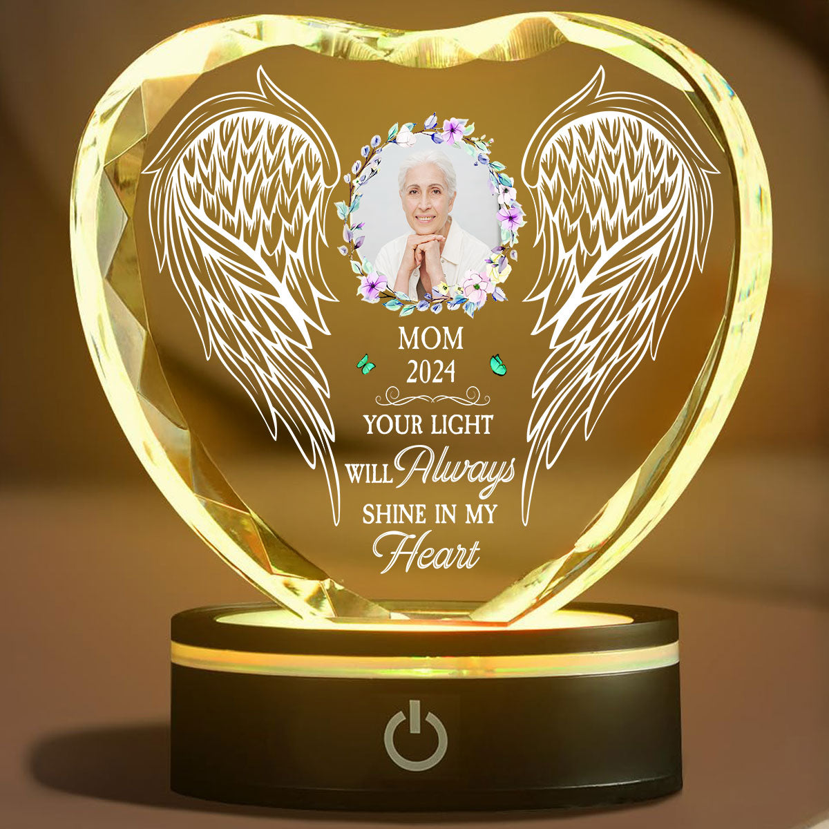 Shine In My Heart - Personalized Custom Crystal Led Light