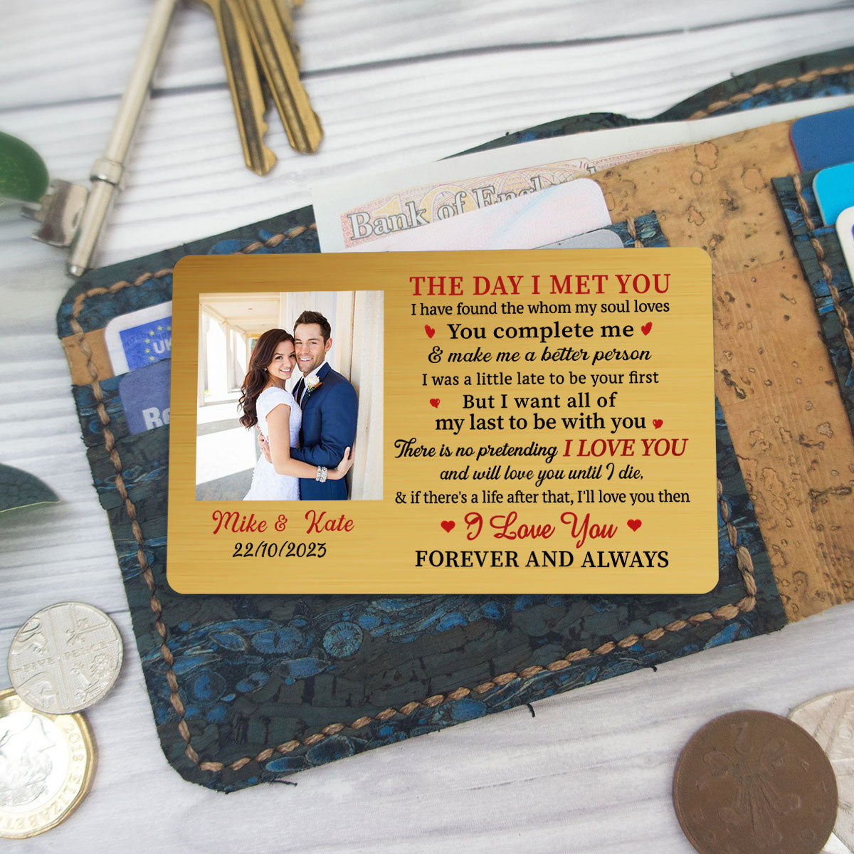 The Day I Met You - Personalized Custom Wallet Card
