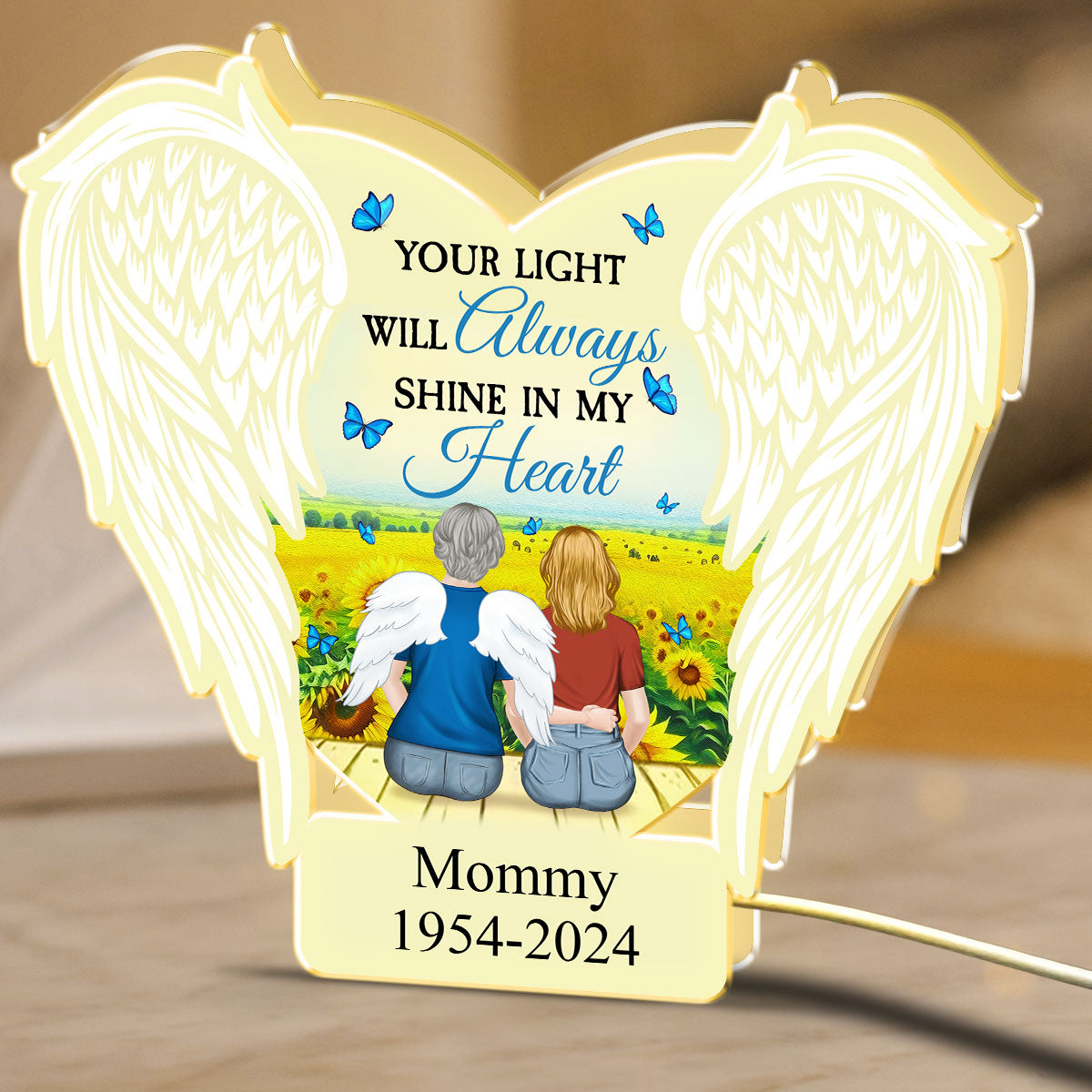 Your Light Will Always Shine In My Heart - Personalized Light Box