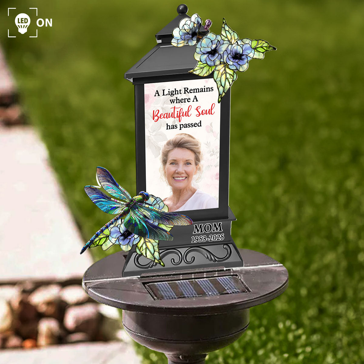 A Light Remains Where A Beautiful Soul Has Passed - Personalized Custom Solar Light
