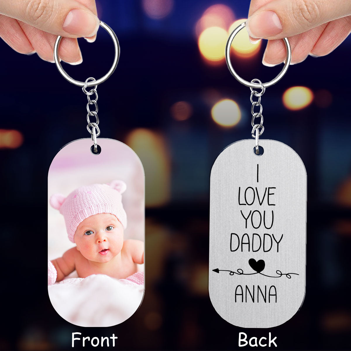 Love You Daddy - Personalized Custom 2 Sides Acrylic Keychain