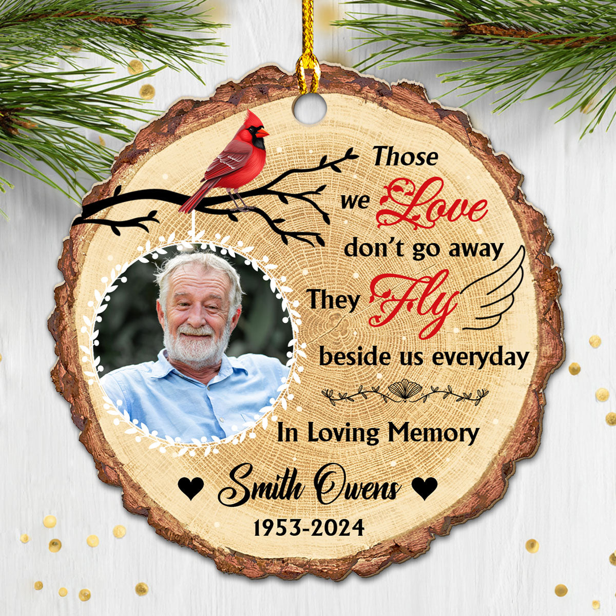 You Fly Beside Us - Personalized Custom Wood Ornament