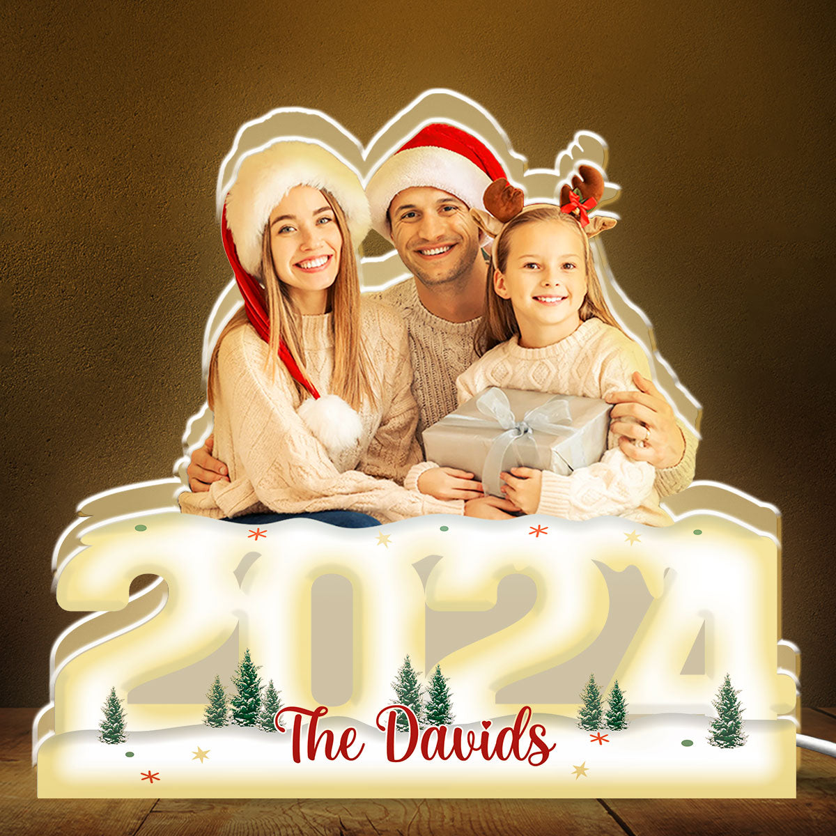 Custom Photo Joy Of Christmas 2024 - Personalized Custom Light Box