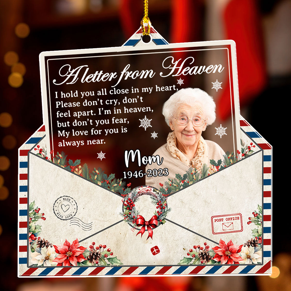 Letter From Heaven - Personalized Custom Acrylic Ornament