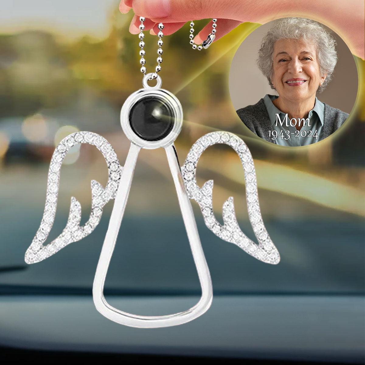 An Angel In Heaven - Personalized Custom Photo Angel Projection Car Ornament