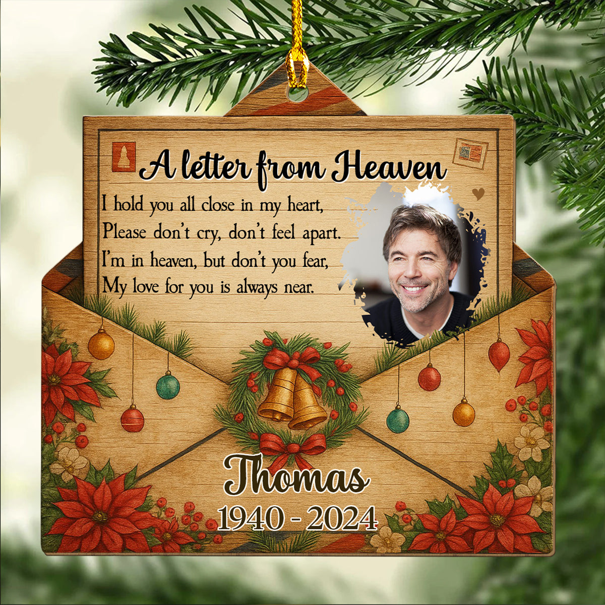 A Touch From Heaven - Personalized Custom Wood Ornament