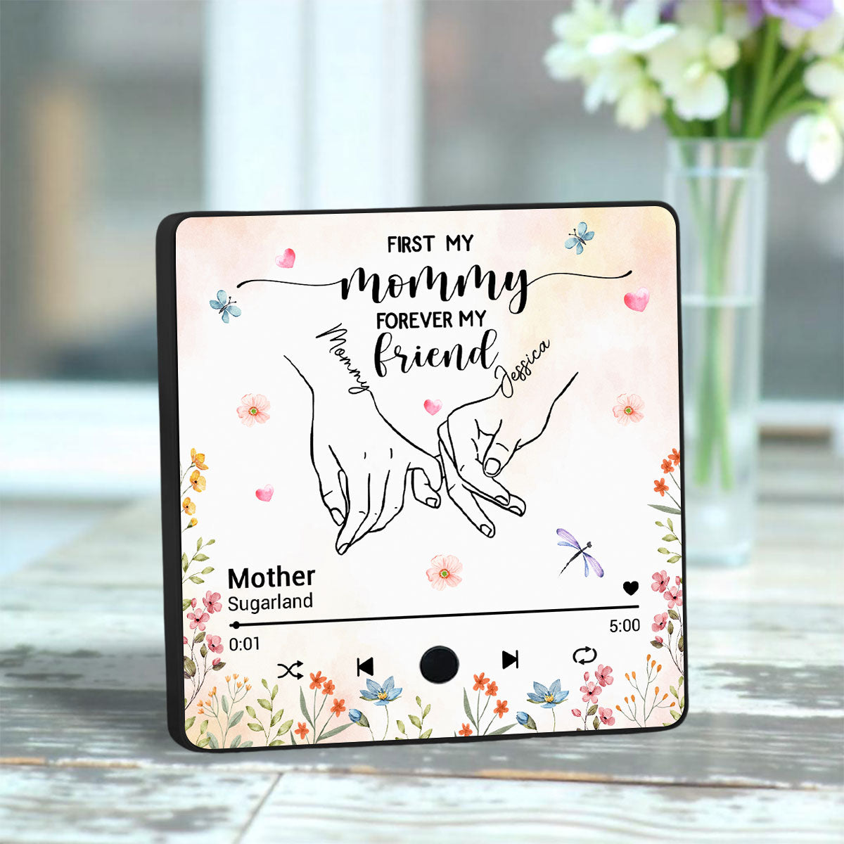 First My Mother Forever My Friend - Personalized Custom Music Fridge Magnet