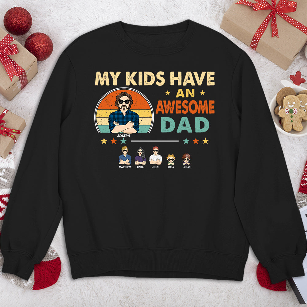 My Grandkids Have An Awesome Papa - Personalized Custom Shirt