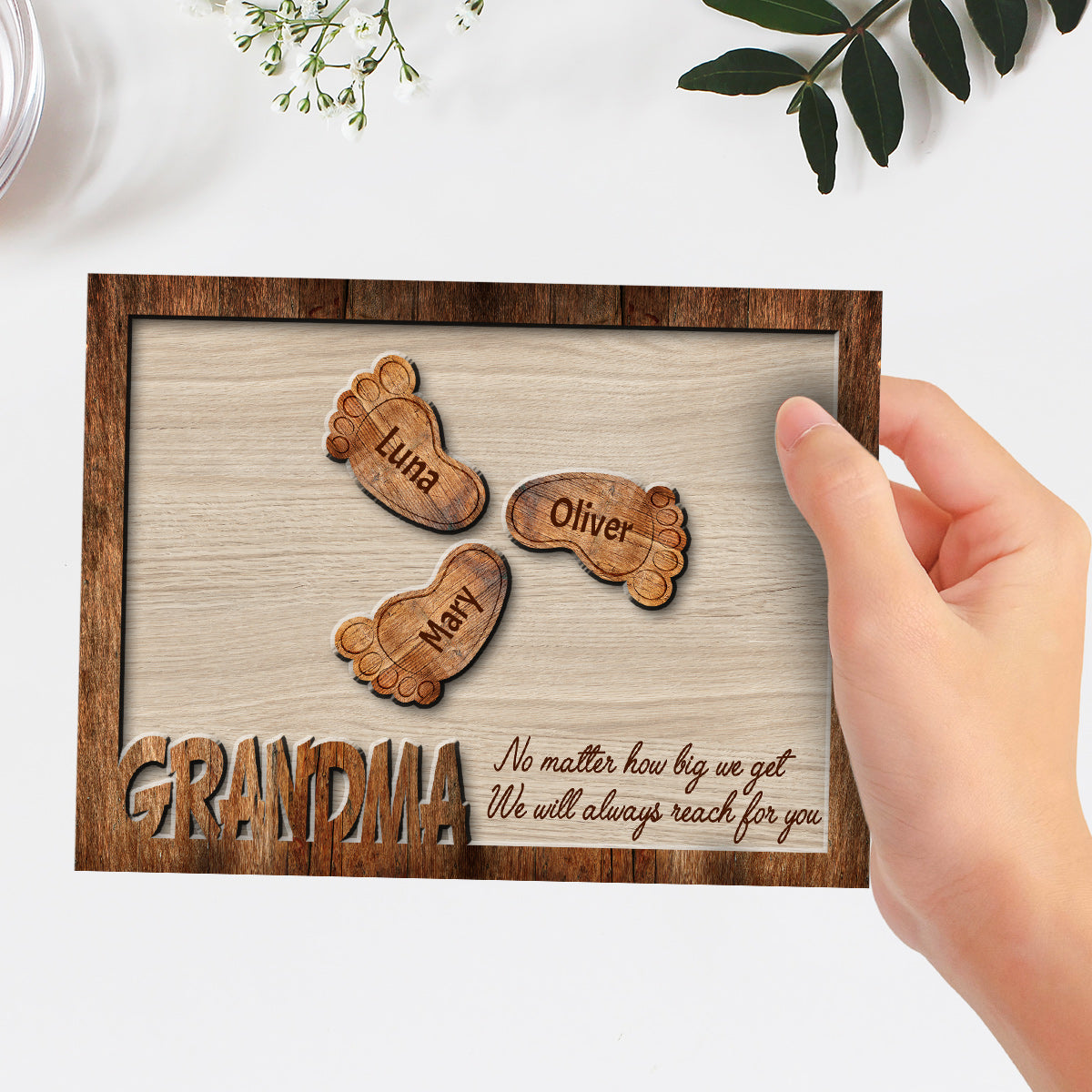 Always Reach For You - Personalized Custom Wooden Plaque