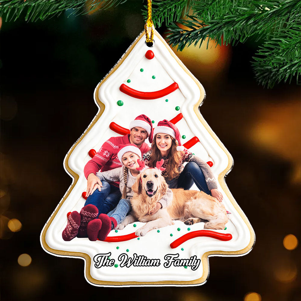 Christmas Tree Cake Photo - Personalized Custom Acrylic Ornament