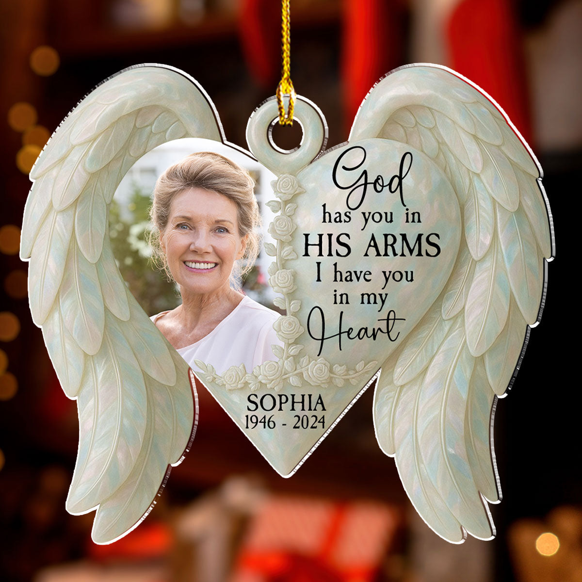 God Has You In His Arm - Personalized Custom Acrylic Ornament