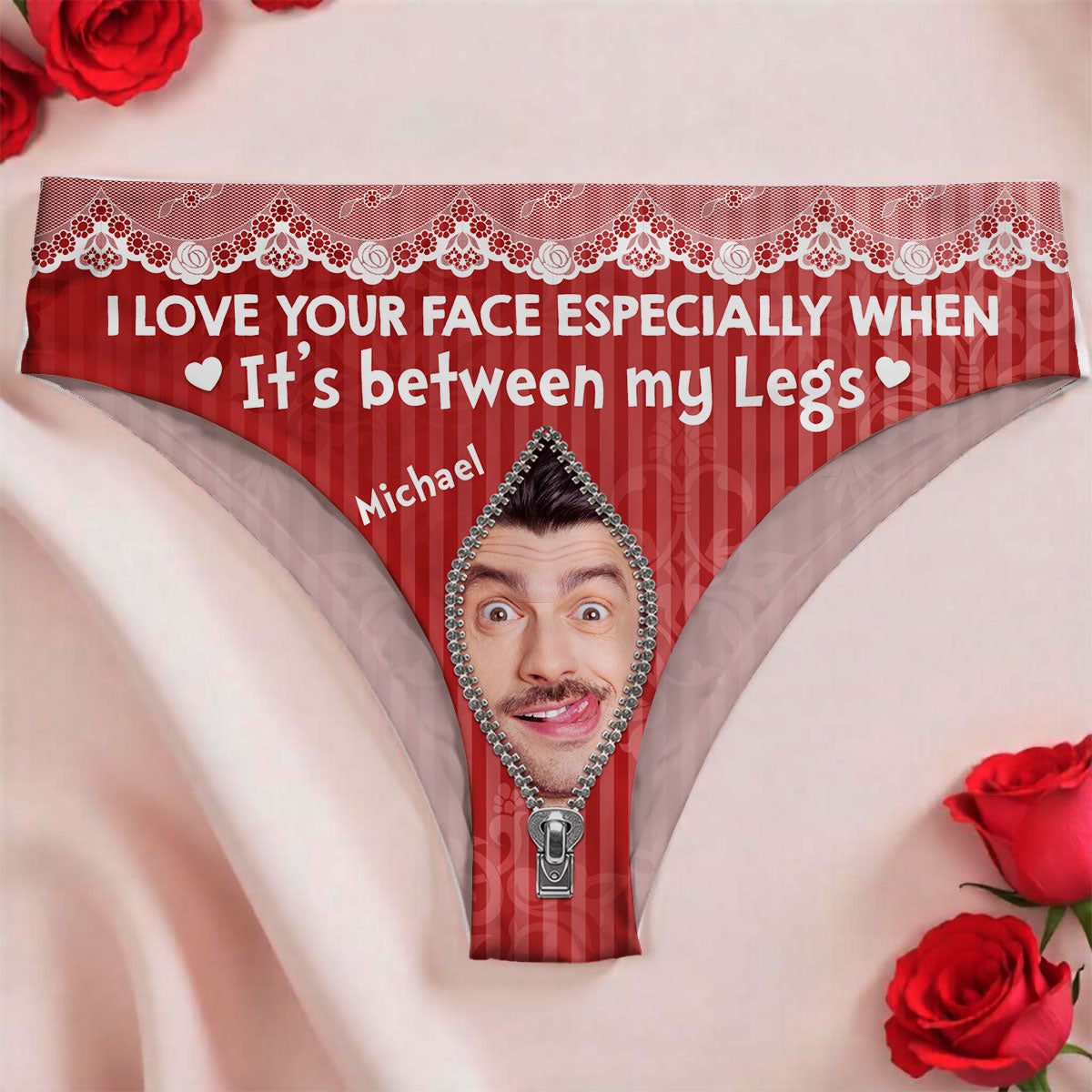 I Love Your Face - Personalized Women Briefs