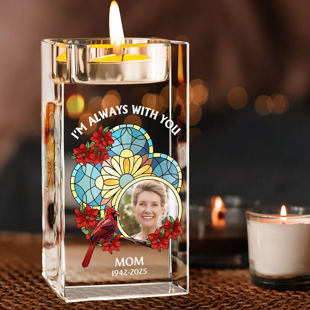 Light This Up - Personalized Custom Crystal Candle Holder