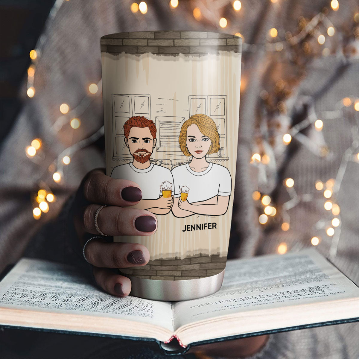 To My Husband God Bless The Broken Road That Led Me Straight To You - Personalized Custom Tumbler