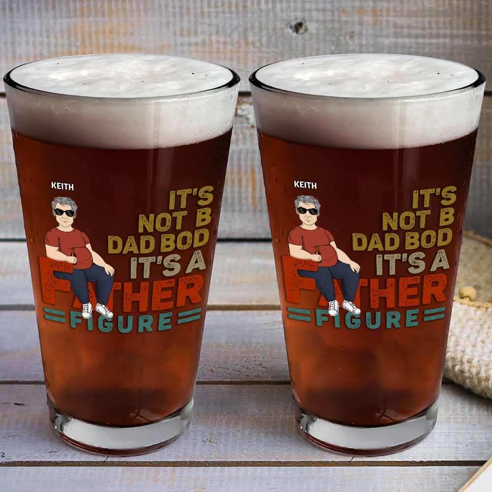 It Is A Father Figure - Personalized Custom Beer Glass