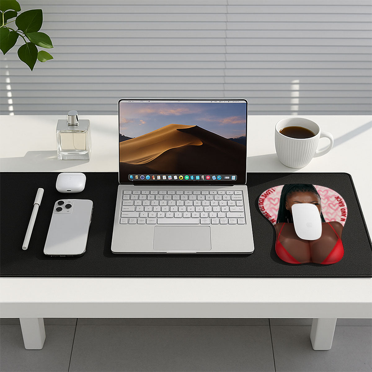 Love You To The Moon And Back Custom Face - Personalized Custom 3D Mouse Pad