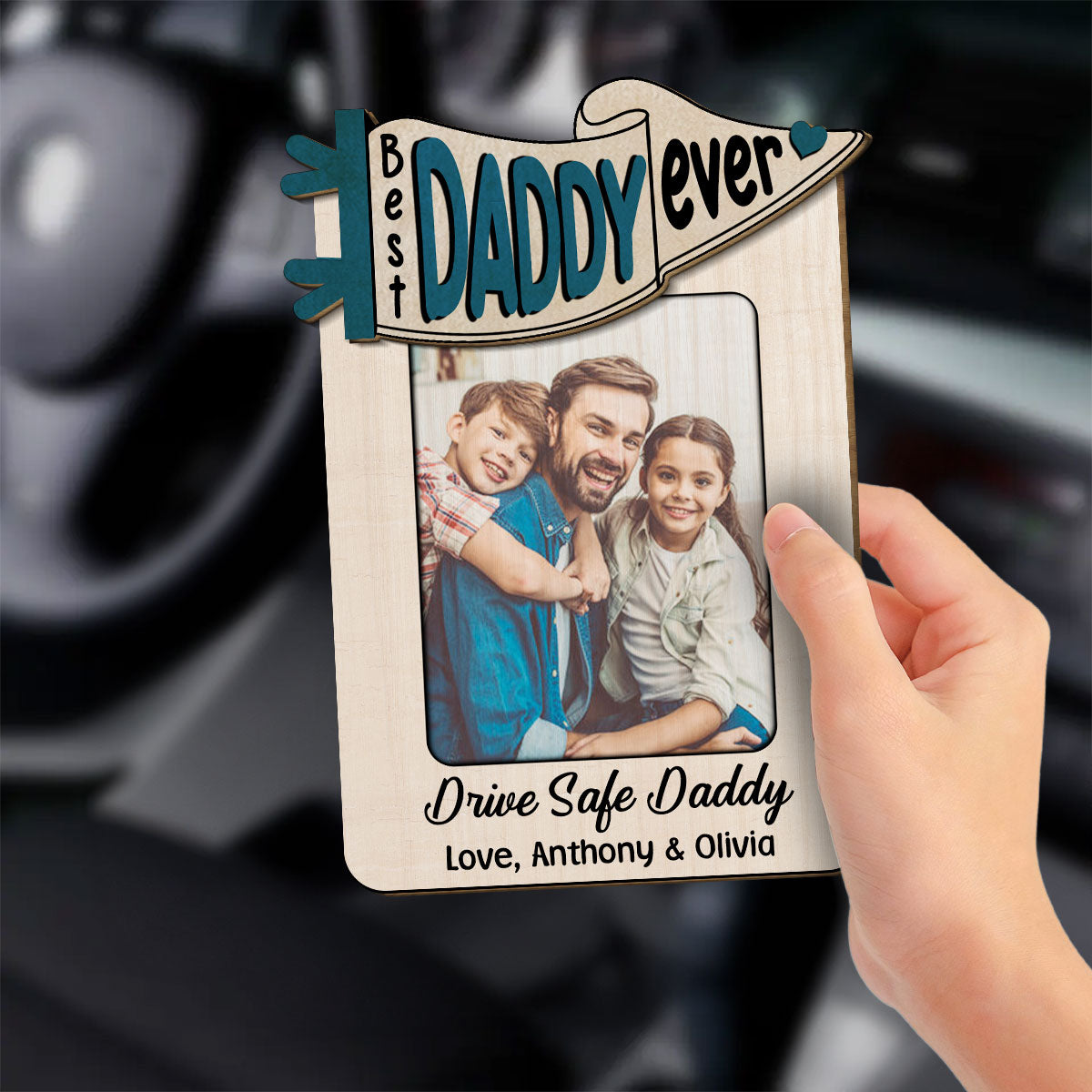 Drive Safe Daddy - Personalized Custom Car Visor Clip