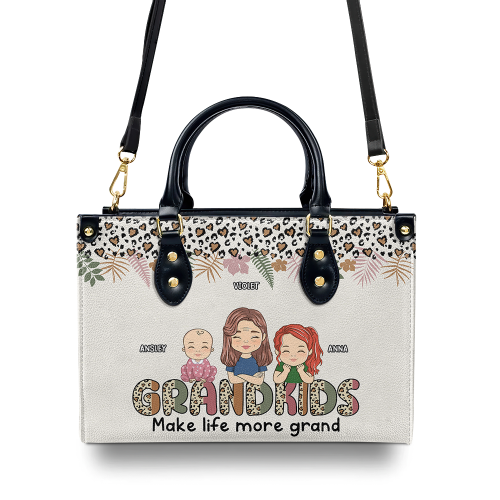 Makes Life More Grand - Personalized Custom Leather Bag