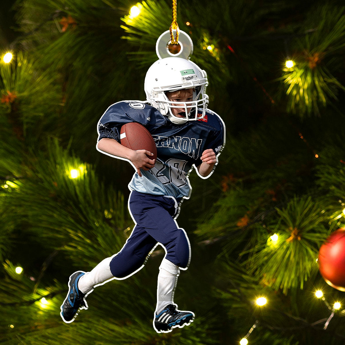 Football Custom Photo - Personalized Custom Acrylic Ornament